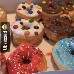 a box of assorted donuts