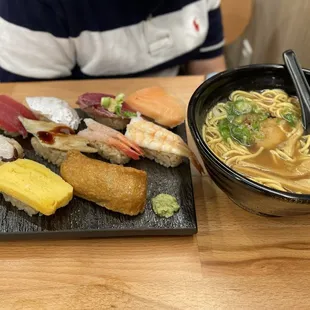 Ramen and sushi set