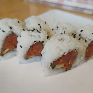 Spicy tuna, yum.