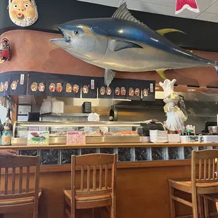 interior, sushi and sashimi