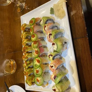 Our FAVs! Carolina roll close, Sakai roll next, Viking roll furthest away.