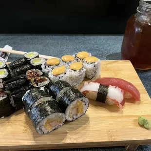 Variety of sushi