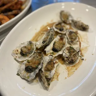 Grilled oysters