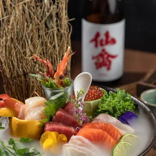 sashimi, sushi, sushi and sashimi, food