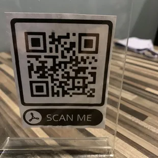 Scan the code for the Menu