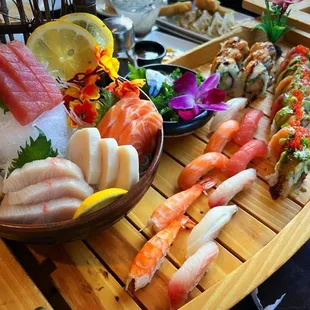 a variety of sushi