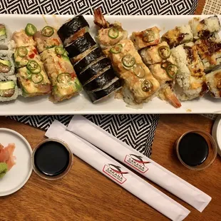 the sushi platter