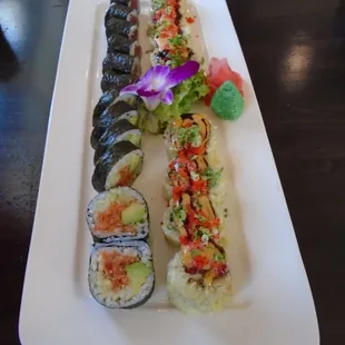 My selection of 3 tuna based sushi rolls.