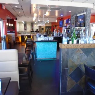 The back dining room, looking towards the sushi bar.