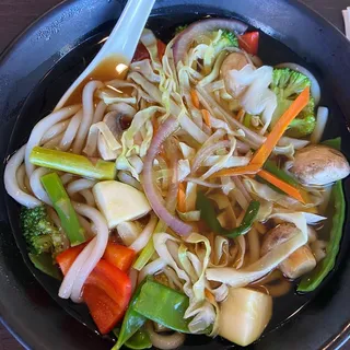 Clear Broth with Vegetable Udon Noodle