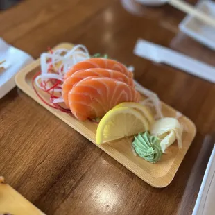 Salmon sashimi