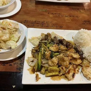 Chicken &amp; Steak Hibachi with Salad