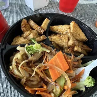 Teriyaki Mixed Vegetable Tofu Hibachi