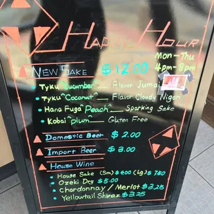 Very good !!  Happy hours !! New sake!!!