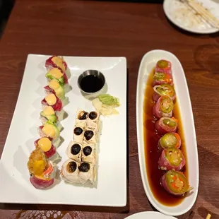 My personal faves -- Torched and the ceviche roll. Love