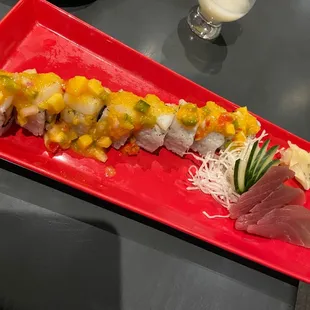 River Roll and Bluefin Tuna Sashimi