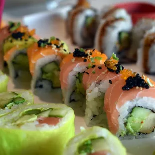 sushi, sushi and sashimi, sashimi, food