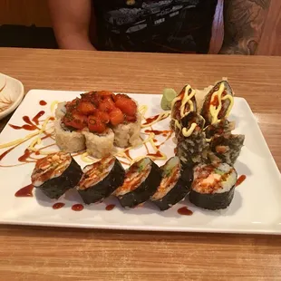 sushi and sashimi, food