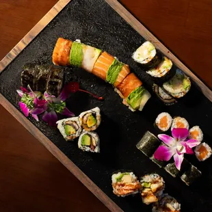 sushi, sashimi, sushi and sashimi, food