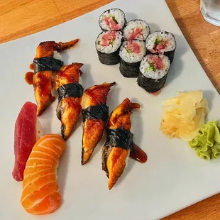 sushi and sashimi, food, sushi, sashimi