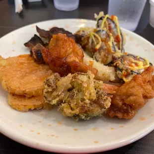 a plate of food on a table