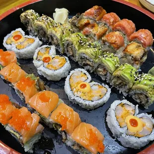 sushi and sashimi, sashimi, sushi, food