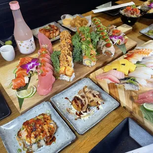 sushi and sashimi, sashimi, food, sushi