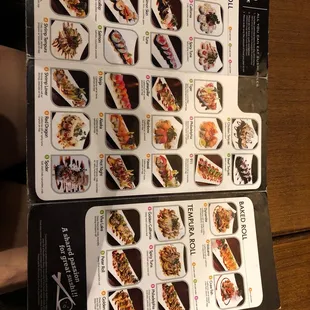 the menu and prices
