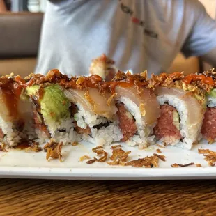 Onion Blossom Albacore Roll
