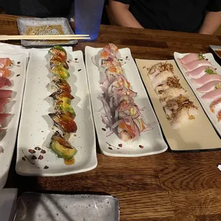 ESCOLAR/ONION CHIPS SUSHI