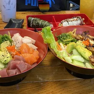 sashimi, sushi and sashimi, food, sushi