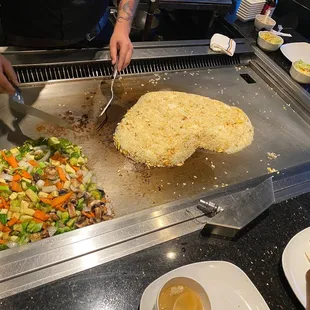 Hibachi Fried Rice and Vegetables