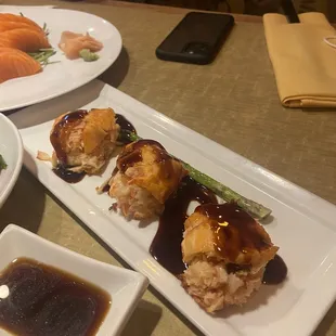 food, sushi, sashimi, sushi and sashimi