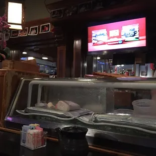 interior, sushi and sashimi