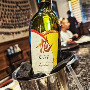 a bottle of sake