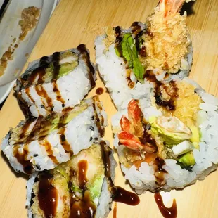 a variety of sushi