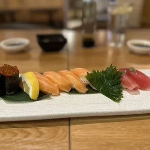 a variety of sushi