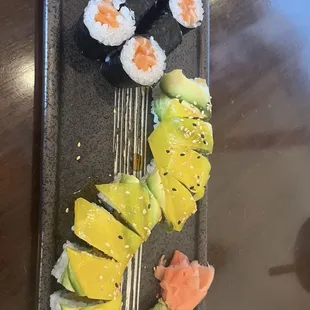 Sweet Potato Roll and avacado Avocado Roll