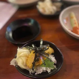 a plate of food on a table