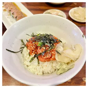 a bowl of rice and vegetables