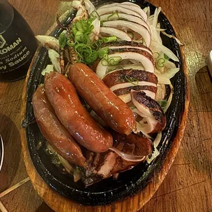 Ika Maru Teppan, Black Pork Sausage