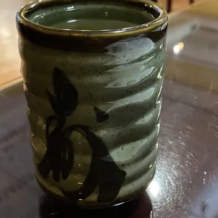 Hot green tea