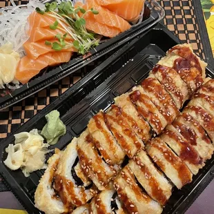 Salmon Sashimi &amp; Mami Roll