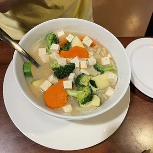 Veggie Udon Soup with Miso base