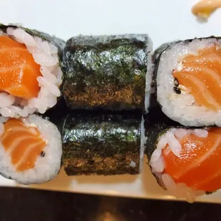 sushi rolls on a plate