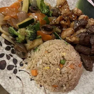 Teriyaki chicken &amp; steak