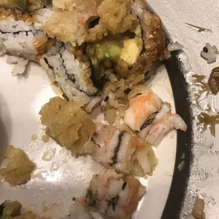 a plate of sushi