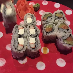 Philadelphia roll California roll 2 of my favorites!