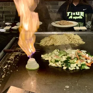 Hibachi Grill Volcano Fire