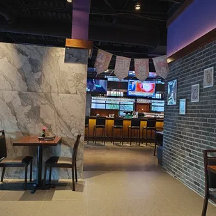 Intimate dining area adjacent to the bar/sushi bar.